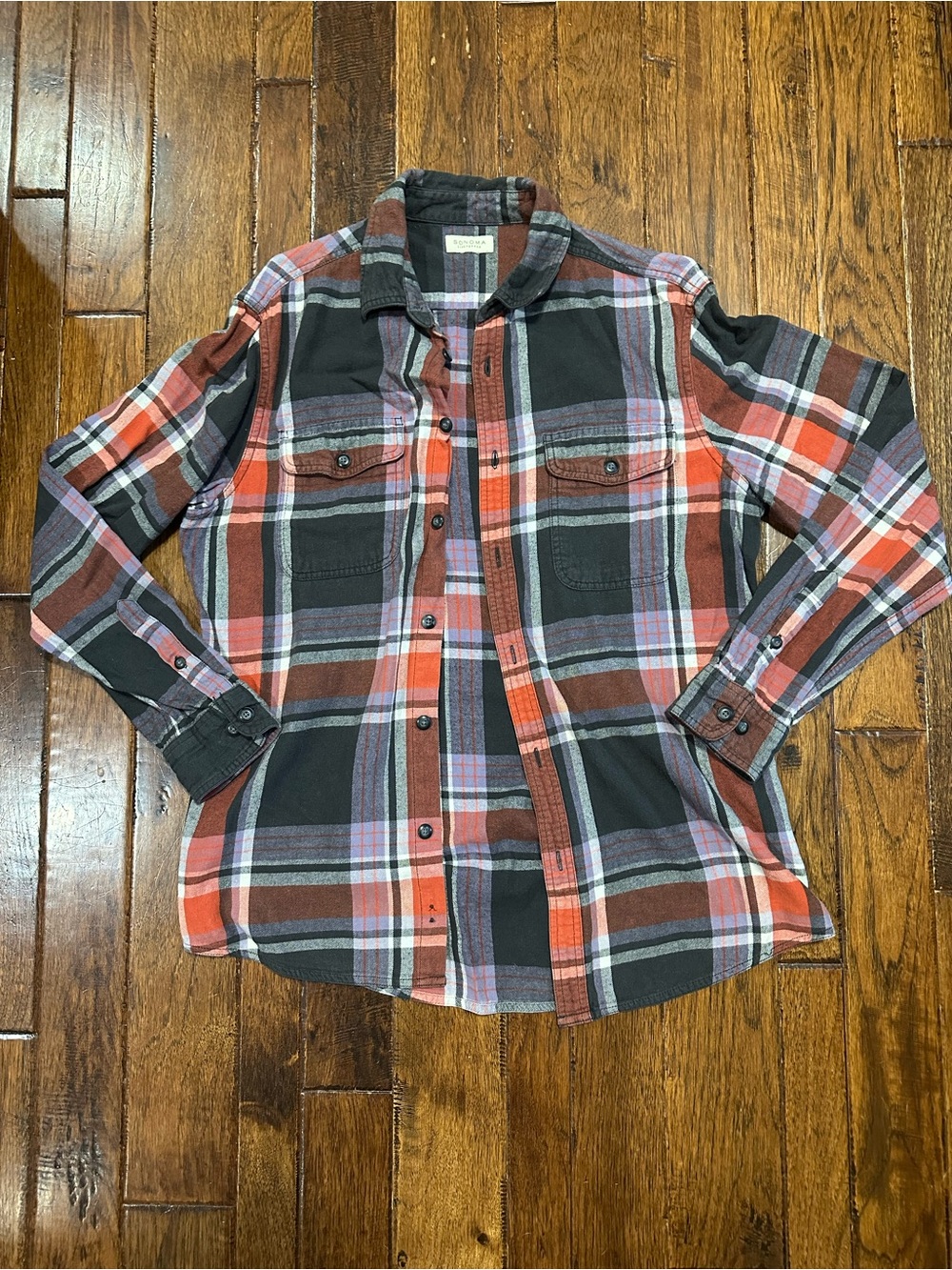 🎃 Sonoma Halloween/Fall Plaid Button-Down Shirt